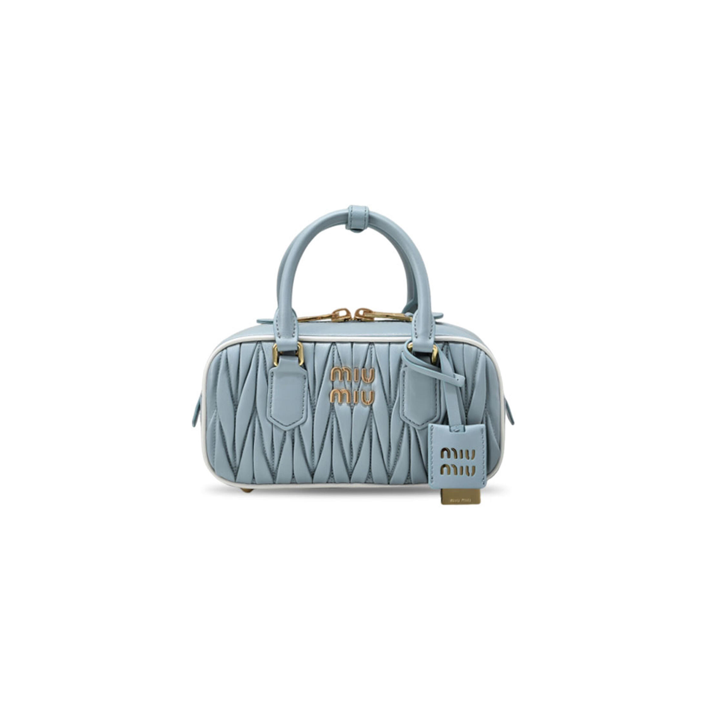 MIU MIU ARCADIE MATTRESSE TEXTURED HANDBAG 5BB142 (22*10.5*7.5cm)